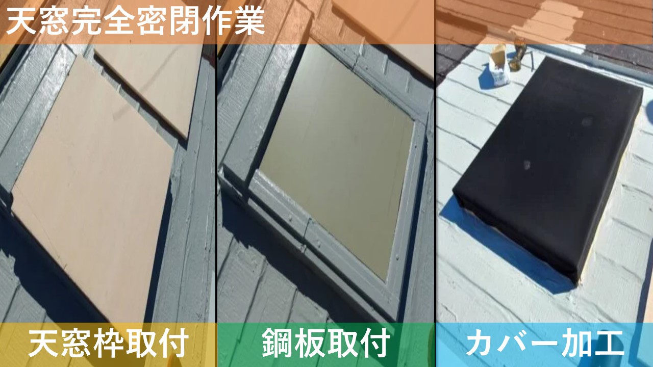 天窓完全密閉作業