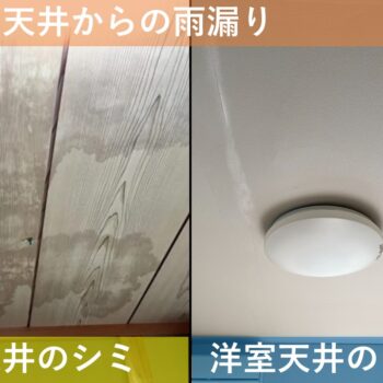 【現場レポート1】 新潟市新潟市西区五十嵐西 W様邸：屋根揚げ替え工事・雨漏り修理工事：現場調査 天井からの雨漏り