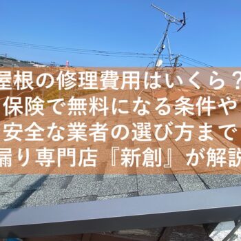 新潟市で屋根の修理費用はいくら？保険で無料になる条件や安全な業者の選び方まで雨漏り専門店『新創』が解説！