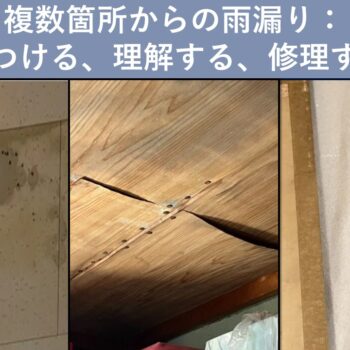 新潟市で雨漏り修理が得意だから言える修理業者目線の見分け方！複数箇所ある雨漏り：見つける、理解する、修理する