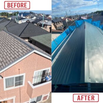 足場の方、塗装の方皆さんも手際良く感心していました。