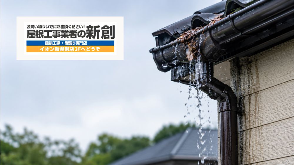 雨樋から水漏れしている家は要注意｜つなぎ目・詰まり・破損の修理判断