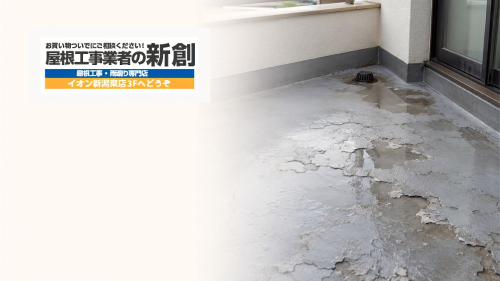 ベランダ防水の劣化は雨漏りの入口です｜床のひび割れ・膨れを見つけたら読む記事