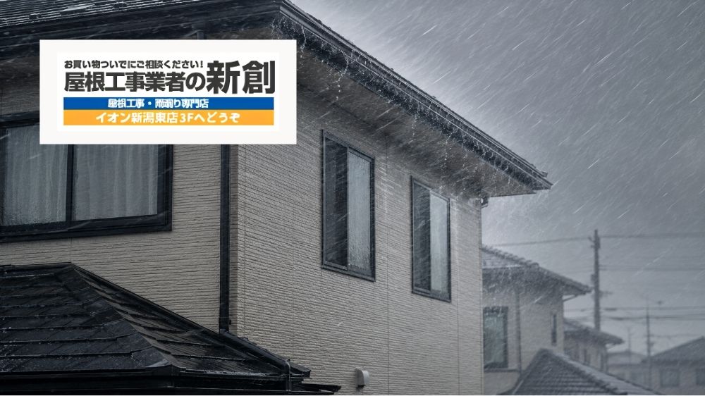 横殴りの雨のときだけ雨漏りする原因は?新潟市で確認したい侵入口