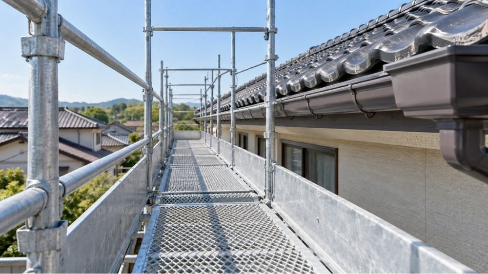 雨漏り修理の足場は作業場所と方法で判断する